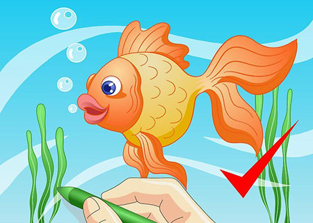 نقاشی ماهی,آموزش کشیدن نقاشی ماهی,نقاشی ماهی کارتونی